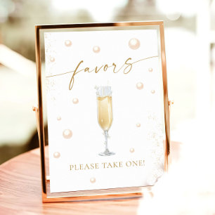 Pearls and Prosecco Bridal Shower Favours Poster