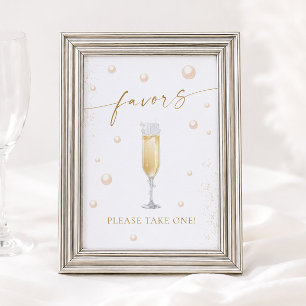 Pearls and Prosecco Bridal Shower Favours Poster