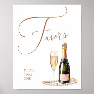Pearls and Prosecco Bridal Shower Favours Poster