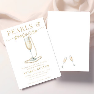 Pearls and Prosecco Bridal Shower Invitation