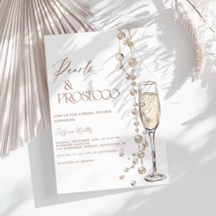 Pearls And Prosecco Bridal Shower Invitation