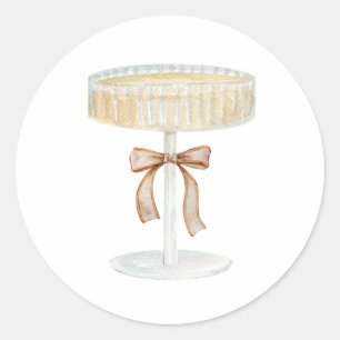 Pearls and Prosecco bridal shower love Classic Round Sticker
