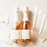 Pearls and Prosecco Bridal Shower  Sparkling Wine Label<br><div class="desc">Pearls and Prosecco Bridal Shower Wine Labe This timeless Pearls and Prosecco Bridal Shower Label features watercolor pearls and a champagne flute, perfect way to accent your special day! Easily edit most wording to match your event! Text colours are fully editable >>>click the "Edit Using Design Tool" button to edit!...</div>