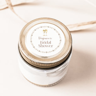 Pearls and Prosecco Bridal Shower Sticker