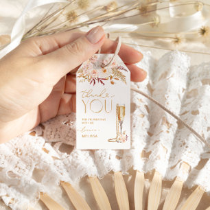 Pearls and Prosecco Bridal Shower Thank You Gift Tags