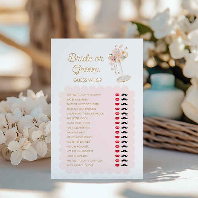 Pearls and Prosecco Bride or Groom Shower Game (Pearls and Prosecco Bride or Groom Game)