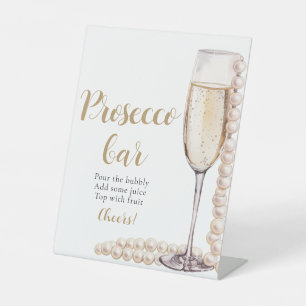 Pearls and Prosecco Champagne Prosecco Bar Sign