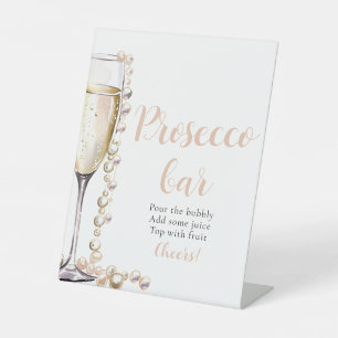 Pearls and Prosecco Champagne Prosecco Bar Sign