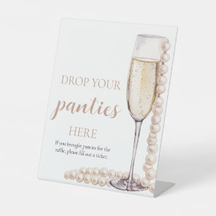 Pearls and Prosecco Drop Your Panties Game Sign