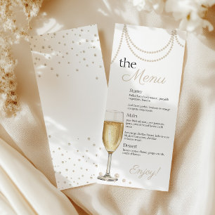 Pearls and Prosecco elegant Bridal brunch Shower Menu