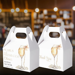Pearls And Prosecco Elegant Bridal Shower Favour Box