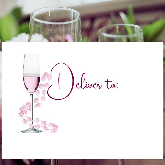 Pearls and Prosecco Elegant Modern Bridal Shower Envelope (Creator Uploaded)