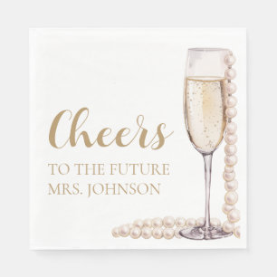 Pearls and Prosecco Future Mrs Bridal Shower Napkin