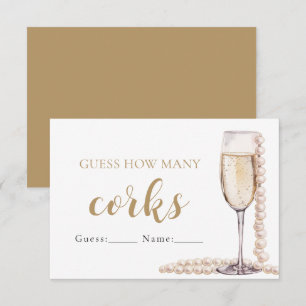 Pearls and Prosecco Guess How Many Corks Game Invitation