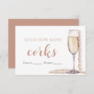 Pearls and Prosecco Guess How Many Corks Game Invitation