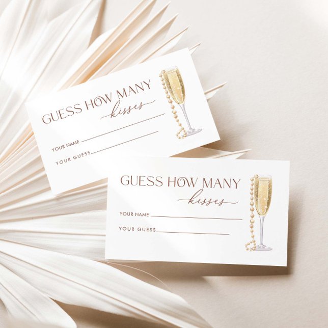 Pearls And Prosecco Guess How Many Kisses Enclosure Card (Creator Uploaded)