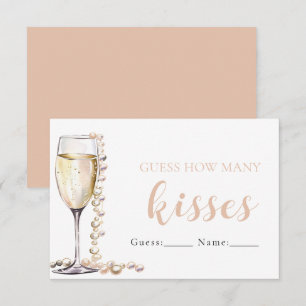 Pearls and Prosecco Guess How Many Kisses Game Invitation