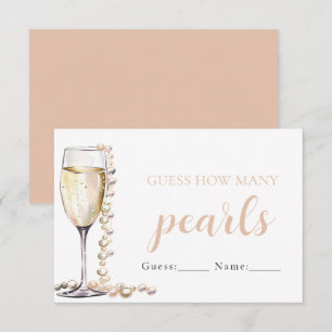 Pearls and Prosecco Guess How Many Pearls Game Enclosure Card