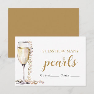 Pearls and Prosecco Guess How Many Pearls Game Invitation