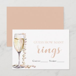 Pearls and Prosecco Guess How Many Rings Game Enclosure Card