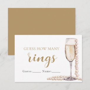 Pearls and Prosecco Guess How Many Rings Game Invitation