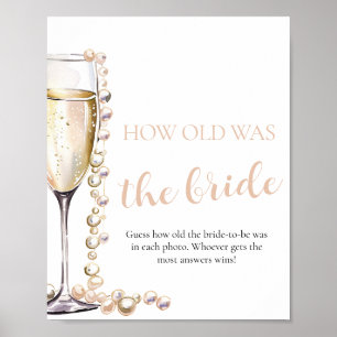 Pearls and Prosecco How Old was the Bride Game Poster