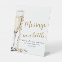 Pearls and Prosecco Message In A Bottle Sign Game