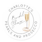 Pearls and Prosecco Modern script Bridal shower