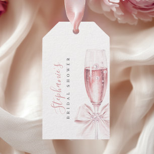 Pearls and Prosecco Pink Bridal Shower Tags
