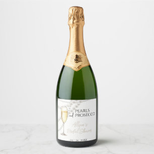 Pearls and Prosecco Sparkling Wine Label