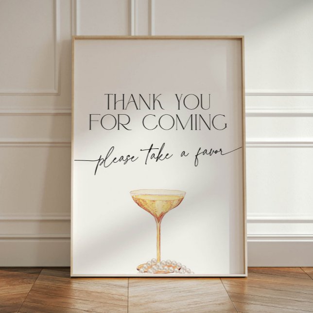 Pearls and Prosecco Thank you for coming Sign (Creator Uploaded)