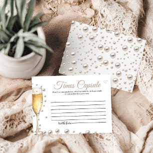Pearls and Prosecco Time Capsule Bridal Shower Enclosure Card