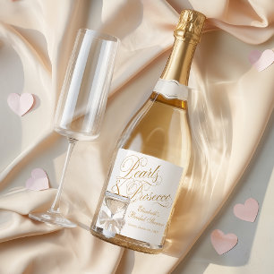Pearls and Prosecco Welcome Sparkling Wine Label