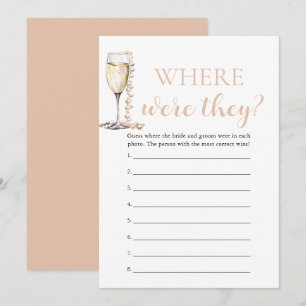 Pearls and Prosecco Where Were They Couple Game Invitation