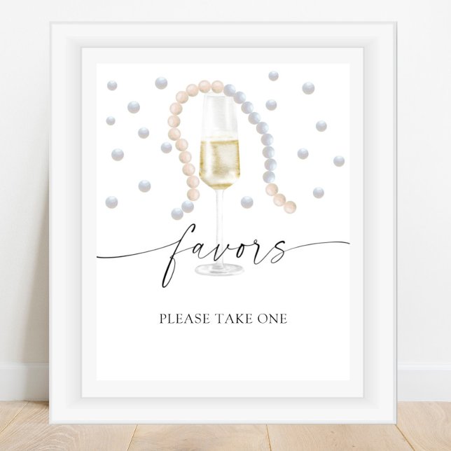 Pearls beads - bridal favours please take one  poster (Creator Uploaded)