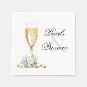 Pearls Blue Hydrangea Paper Napkins
