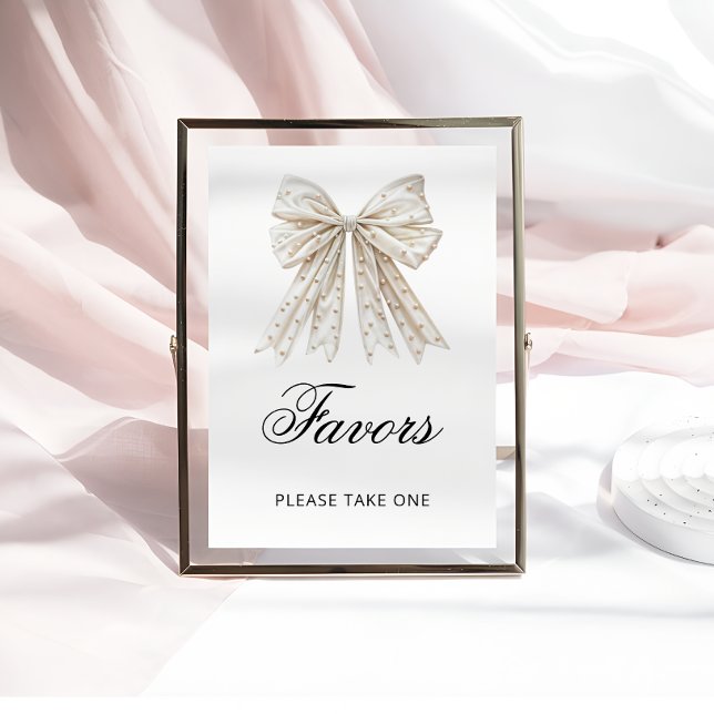 Pearls Bow She's Tying the Knot Favours Poster (Creator Uploaded)