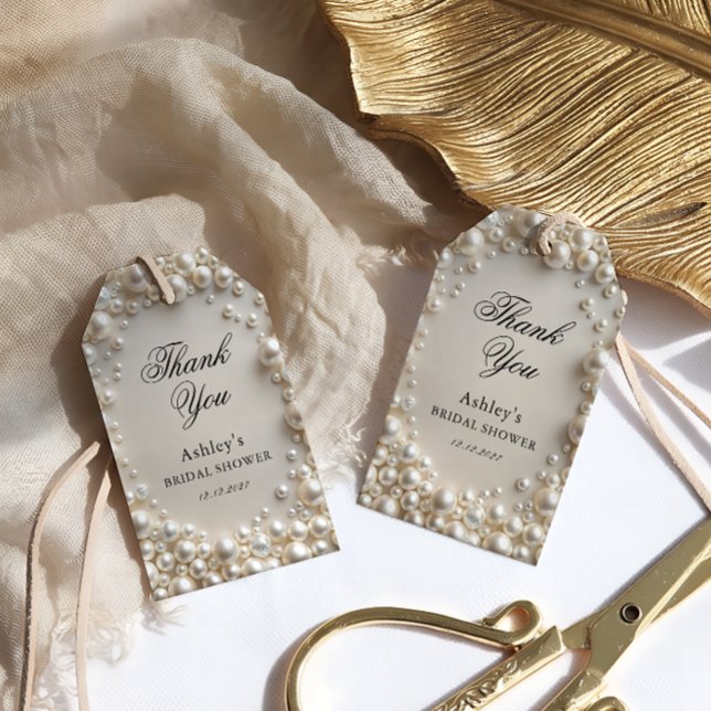 Pearls Bridal Shower Gift Tags (Creator Uploaded)