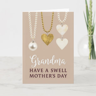 Pearls Grandmas Mothers Day Card