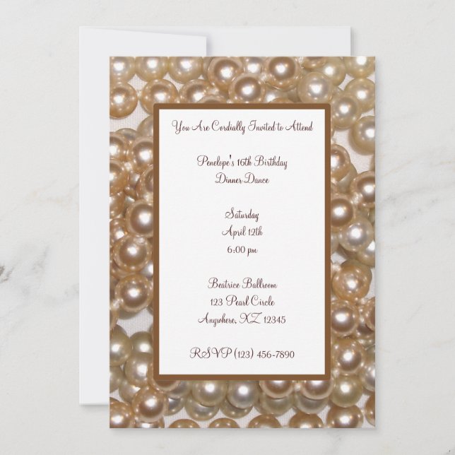 Pearls Invitation (Front)