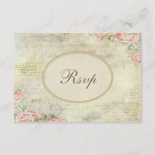 Pearls & Lace Shabby Chic Roses RSVP