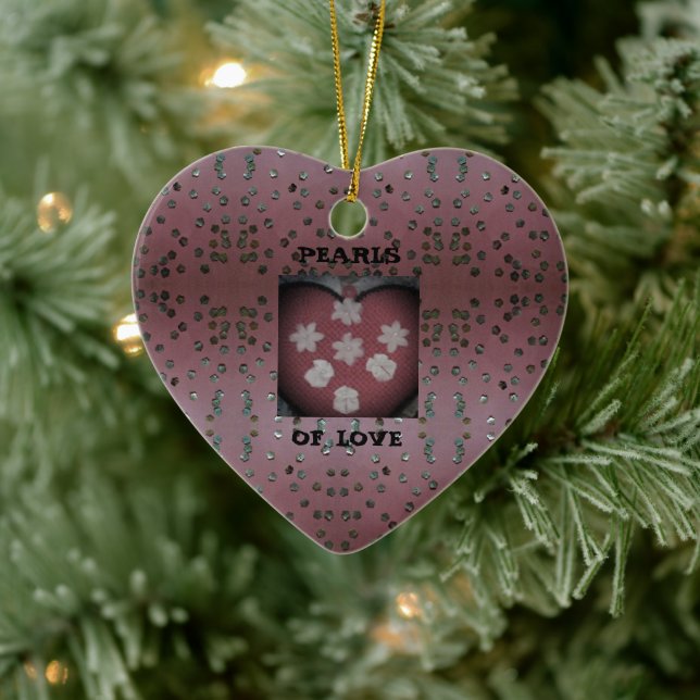 Pearls Of Love Ceramic Ornament (Tree)