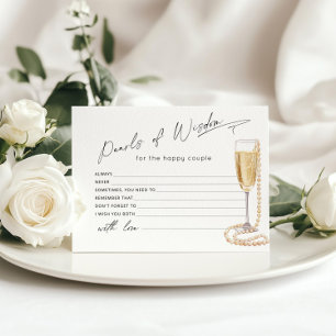 Pearls of wisdom Advice and wishes bridal shower