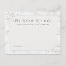 Pearls of Wisdom Bridal Shower Advice