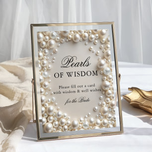 Pearls of Wisdom Bridal Shower Poster
