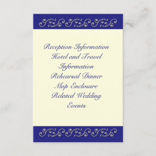 Pearls, Off White and Sapphire Blue Enclosure Card