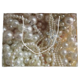 pearls photo large gift bag