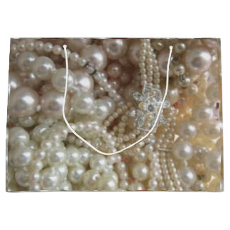 pearls photo large gift bag