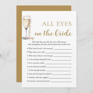 Pearls & Prosecco All Eyes On The Bride Game  Invitation