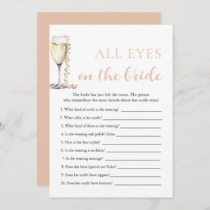 Pearls & Prosecco All Eyes On The Bride Game Invitation
